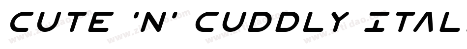 cute 'n' cuddly Italic字体转换